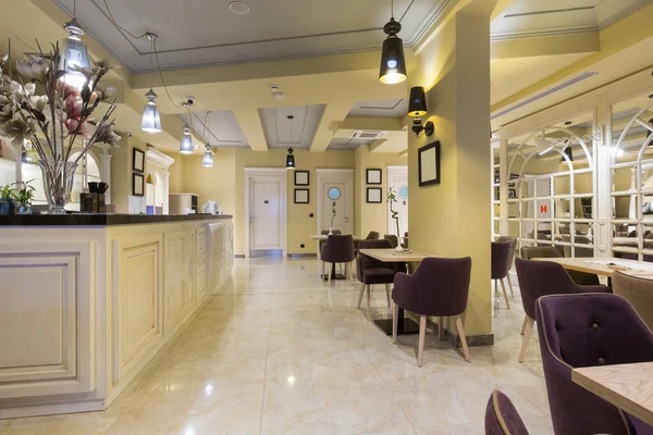 Balcão Madeira Restaurante Bar Hotel — Fotografia de Stock