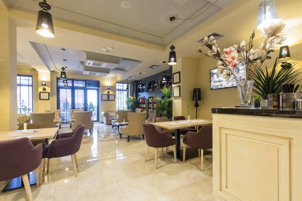 Vacío Nuevo Hotel Restaurante Interior —  Fotos de Stock