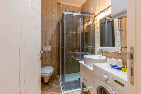 Interno Bagno Nel Condominio Dell Hotel — Foto Stock