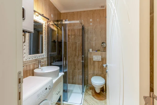 Interno Bagno Nel Condominio Dell Hotel — Foto Stock