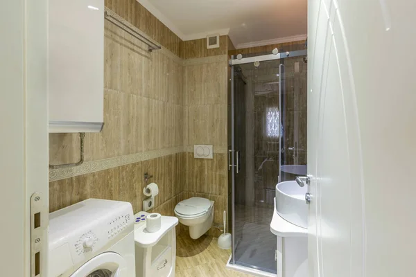 Interno Bagno Nel Condominio Dell Hotel — Foto Stock