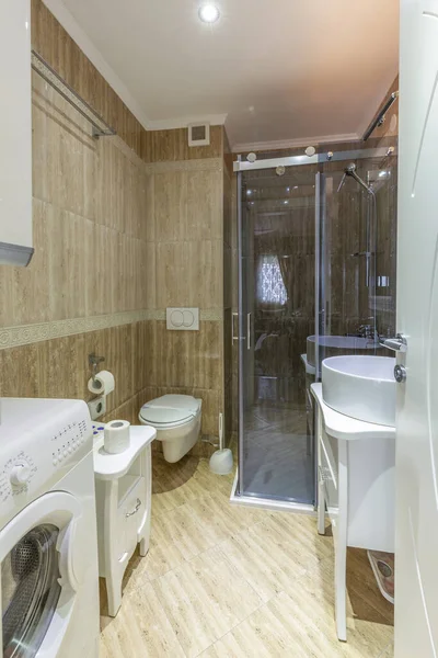 Interno Bagno Nel Condominio Dell Hotel — Foto Stock