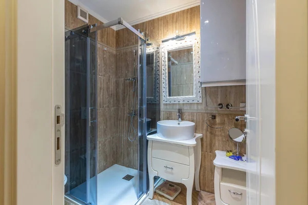 Interno Bagno Nel Condominio Dell Hotel — Foto Stock