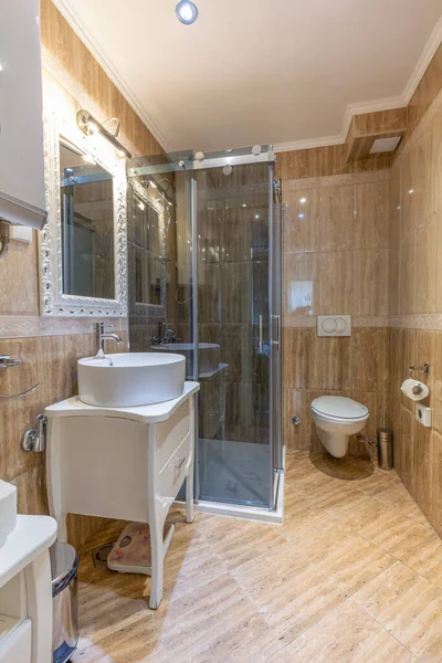 Interno Bagno Nel Condominio Dell Hotel — Foto Stock