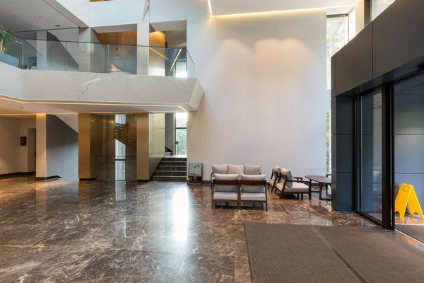 Interior Luxury Hotel Lobby Marble Floor — Stock Photo, Image