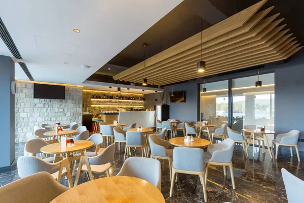 Interior Bar Moderno Vazio Café Hotel — Fotografia de Stock
