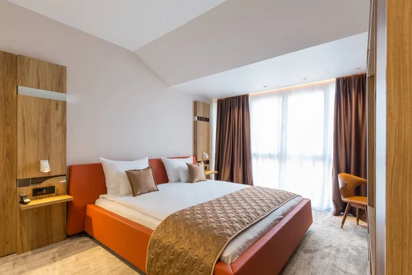 Interior Luxury Hotel Bedroom Mountain Hotel Resort — Stock Photo, Image