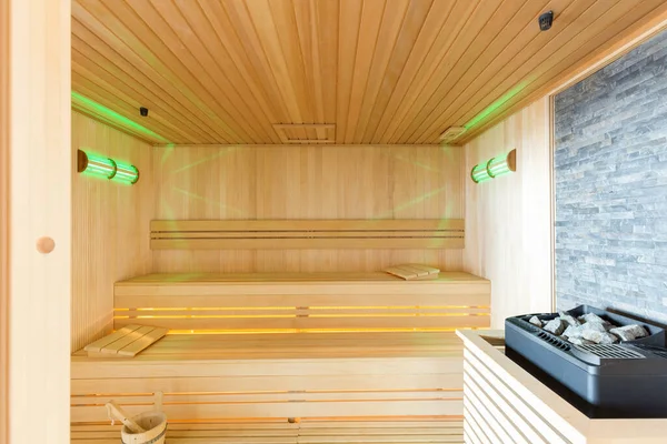 Interior Uma Sauna Pedra Quente Resort Hotel — Fotografia de Stock
