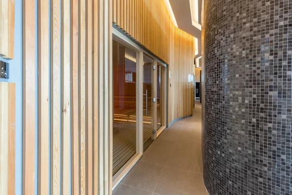 Interior Uma Sauna Pedra Quente Resort Hotel — Fotografia de Stock