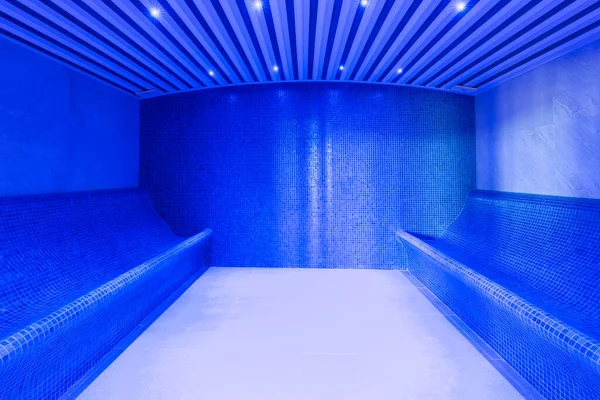 Tepidarium mozaik taşlarla süslenmiş rahatlatıcı banklar