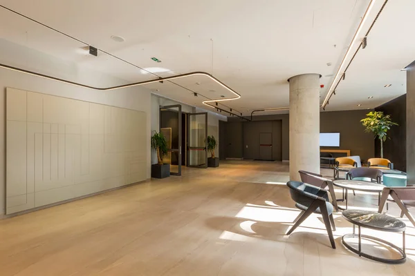 Interior Empty Modern Hotel Lounge Bar — Stock Photo, Image