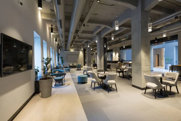 Interior of a empty modern hotel lounge bar