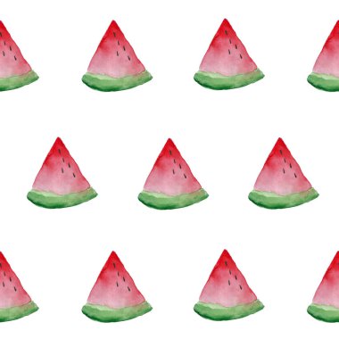 Sert karpuz dilimleri deseni. Suluboya tekniği