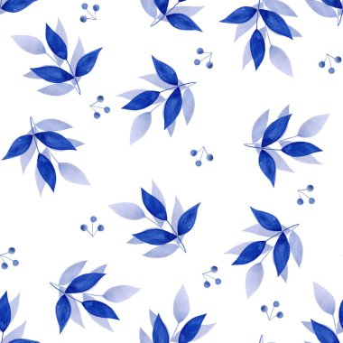 Suluboya tekniğinde yaprak elementleriyle kusursuz doku..