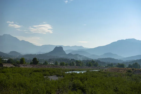 mountain layers, summits and relaxing landscapes