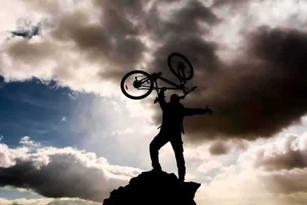Bisiklete Binme Spor Için Farkındalık Yaratmak — Stok fotoğraf