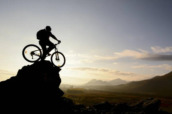 Adventurous Bike Driver Explorer — Stock Photo, Image