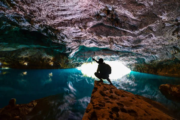 Cave Excursion Exploration Research — Stock Photo, Image