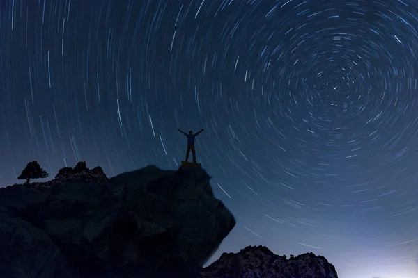 Himmel Sterne Und Abenteuerlustige Menschen — Stockfoto