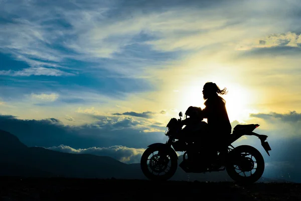 Crazy Ruffled Handsome Man Motorcycle — Stock Photo, Image