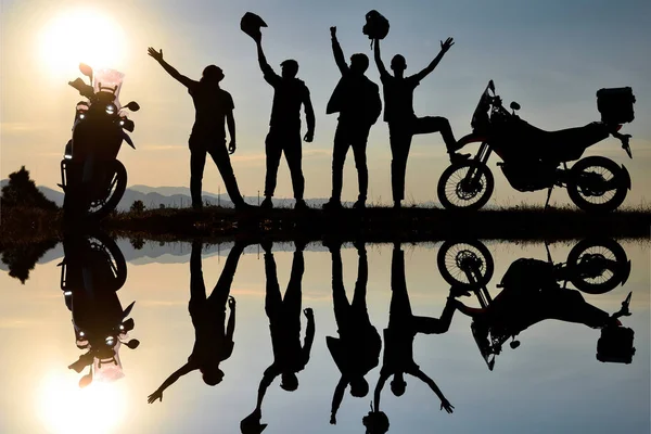Szalony Przygód Przygód Drużyny Motocyklistów — Zdjęcie stockowe