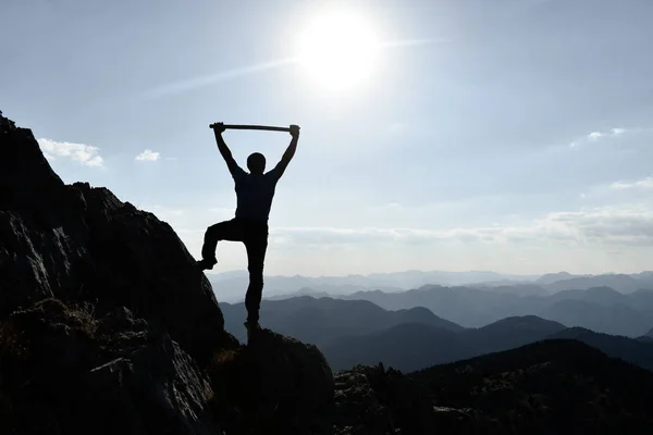 Cumes Das Montanhas Poder Orgulho Sucesso Luta — Fotografia de Stock