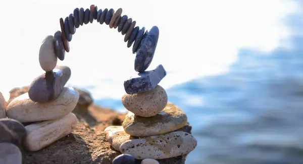 Zen Stones Creative Design Practice Peace — Stock Photo, Image