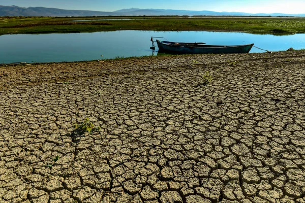Verringerung Des Seewassers Klimawandel — Stockfoto