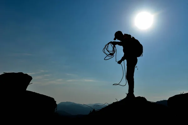 rope climbing sport and mountaineering