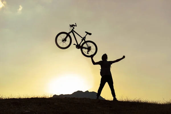 Легкий Велосипед Удовольствие Вождения Пиковый Успех — стоковое фото
