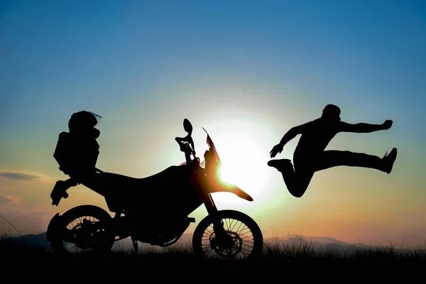 Estilo de vida da motocicleta e vida colorida — Fotografia de Stock