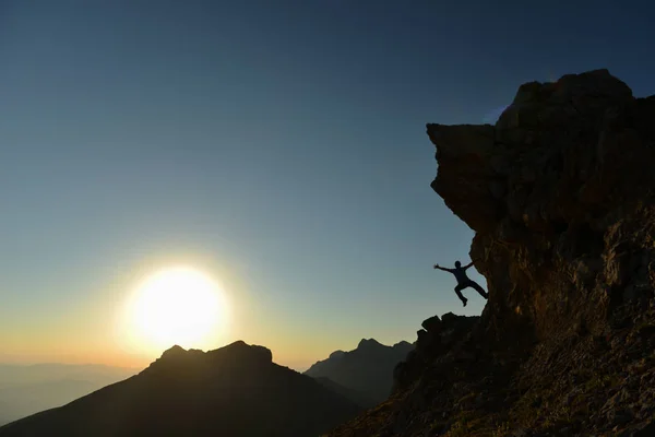 Crazy Climber dagbok, Sunrise tid sportig klättring — Stockfoto