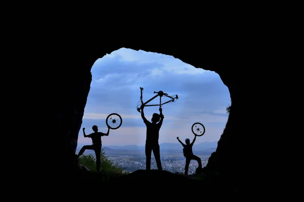 Творческая сила сумасшедших велосипедистов — стоковое фото