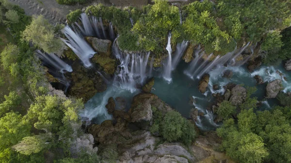 waterfall landscape texture aerial shot