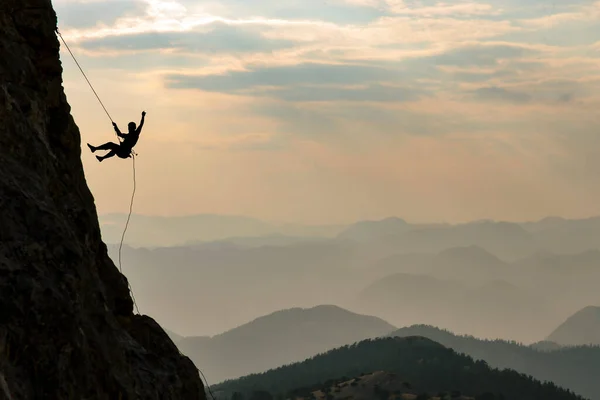 Rocky Climbing Expert Spectacular Mountain Range — Stock Photo, Image