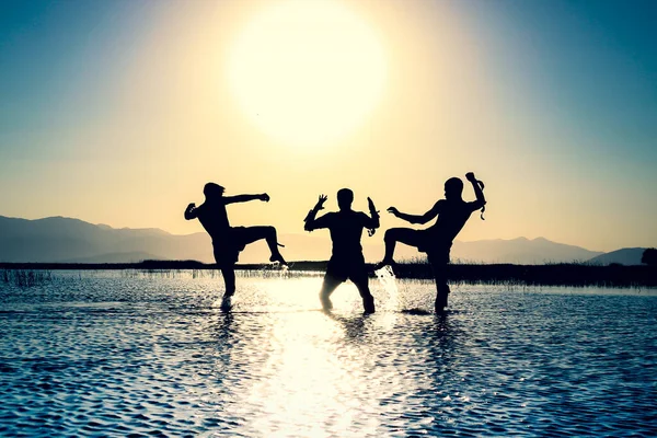 Movimentos Entusiastas Atletas Dinâmicos Energéticos — Fotografia de Stock