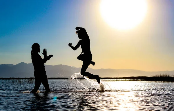 Spor Karşılaşmaları Antrenmanlar Doğa Aktiviteleri Harika Örnekler — Stok fotoğraf