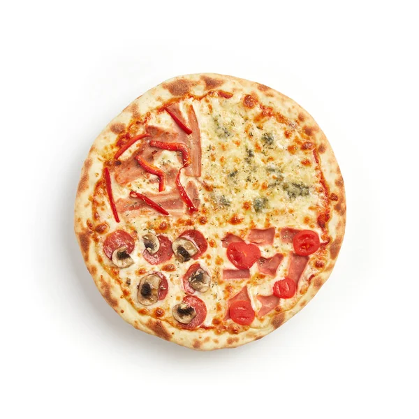 Four seasons pizza isolated — Stock Photo, Image