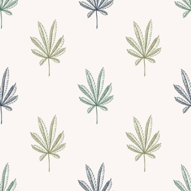 Vektör basit Seamless Modeli bej arka plan esrar doku kenevir bitkisinin