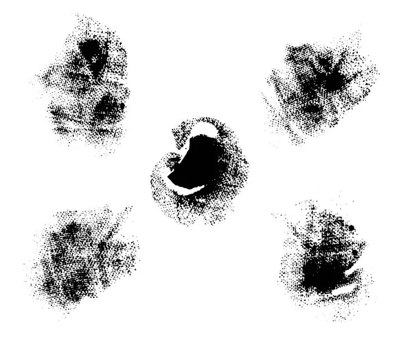 Vektorová tahy štětce grunge texturované skvrny — Stockový vektor