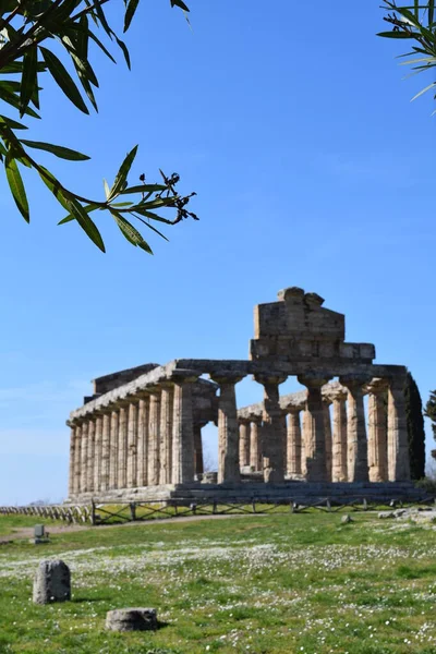 Arquitetura Antiga Que Remonta Grécia Antiga Encontrada Nas Escavações Arqueológicas — Fotografia de Stock