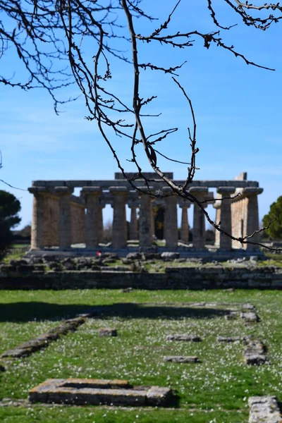 Architecture Ancienne Datant Grèce Antique Trouvée Dans Les Fouilles Archéologiques — Photo