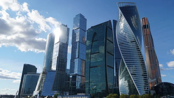 Moskva-17. září 2018: pohled na mrakodrapy moskevského města. — Stock fotografie