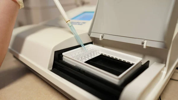 Modern equipment for blood testing. in laboratory. . Analysis of blood.
