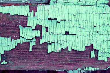 eski mavi kurulu kırık boya, vintage ahşap arka plan, grunge tahta ile. Eski ahşap arka plan ağaç eski boya artıkları parçaları kalıntıları ile. Doku eski ağaç bir kurulu ile boya, antika arka plan boya soyulmuştu. eski mavi kurulu SRA ile