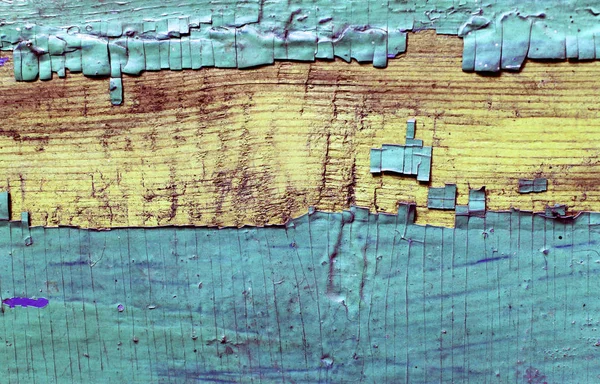 eski mavi kurulu kırık boya, vintage ahşap arka plan, grunge tahta ile. Eski ahşap arka plan ağaç eski boya artıkları parçaları kalıntıları ile. Doku eski ağaç bir kurulu ile boya, antika arka plan boya soyulmuştu. eski mavi kurulu SRA ile