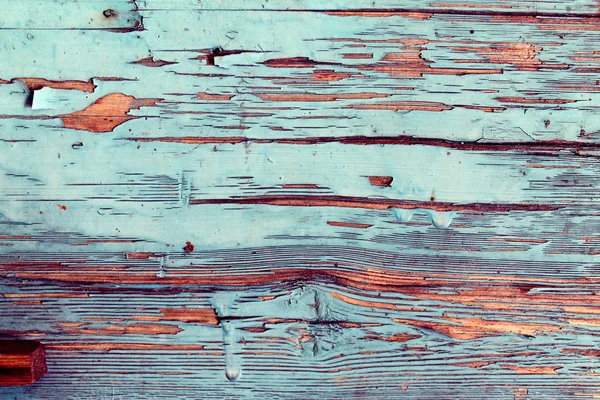 Oude Blauwe Bord Met Gebarsten Verf Vintage Hout Achtergrond Grunge — Stockfoto