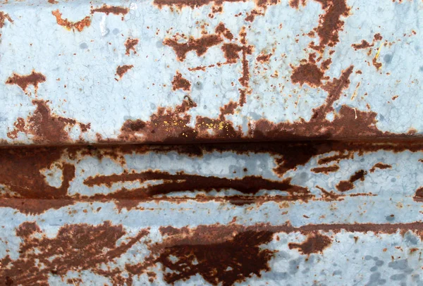 Multicolored Background Rusty Metal Surface Blue Paint Flaking Cracking Texture — Stock Photo, Image