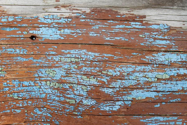Tablero Azul Viejo Con Pintura Agrietada Fondo Madera Vintage Tablón —  Fotos de Stock