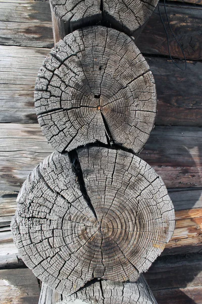 Textura Madera Vieja Con Patrones Naturales Corte Transversal Del Viejo — Foto de Stock